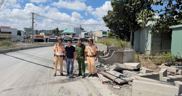 Thi công không gọn, một nhà thầu ở TPHCM bị CSGT phạt