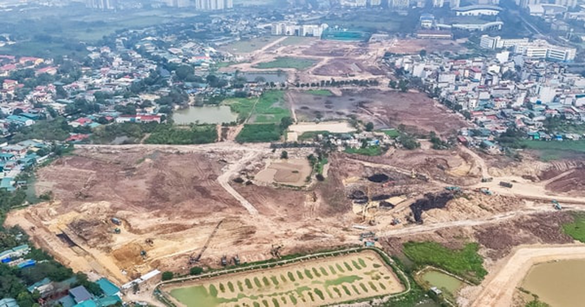 Cận cảnh đại công trường hồ điều hòa Phú Đô 800 tỷ đồng