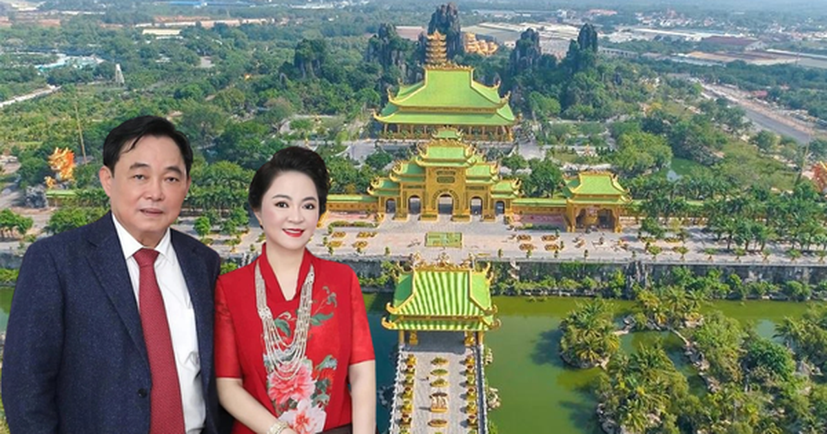 Khu du lịch Đại Nam của vợ chồng bà Nguyễn Phương Hằng có khu đền thờ rộng 5.000m2 được dát vàng 24K, từng lập kỷ lục lớn nhất Việt Nam