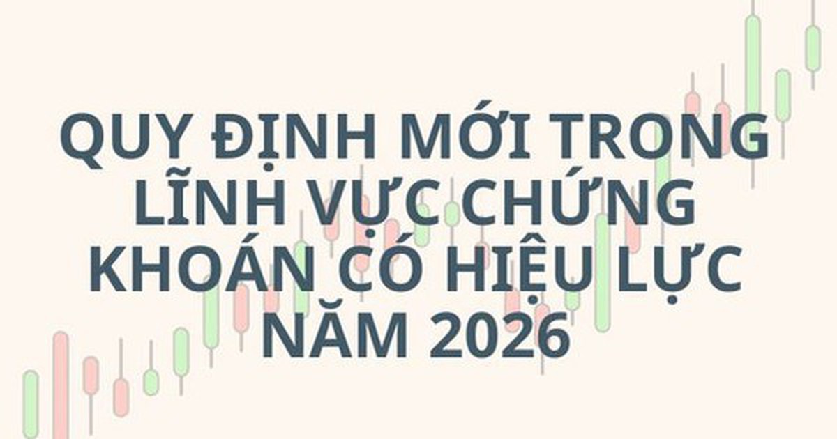 [Info] Loạt quy định mới trong lĩnh vực chứng khoán có hiệu lực năm 2026