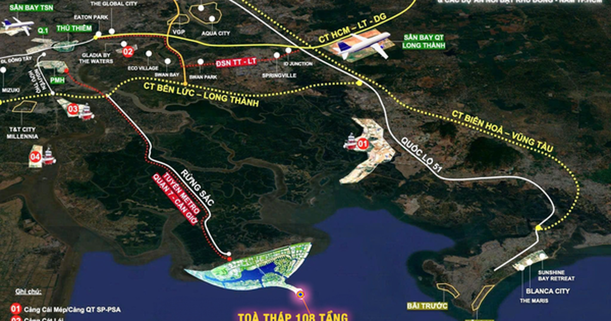 Siêu tòa tháp lấn biển 108 tầng cao nhất Việt Nam, Top 10 thế giới: Được ví “ngọn hải đăng đô thị”, thiết kế mặt tiền kính phản quang đổi sắc theo ánh sáng tự nhiên