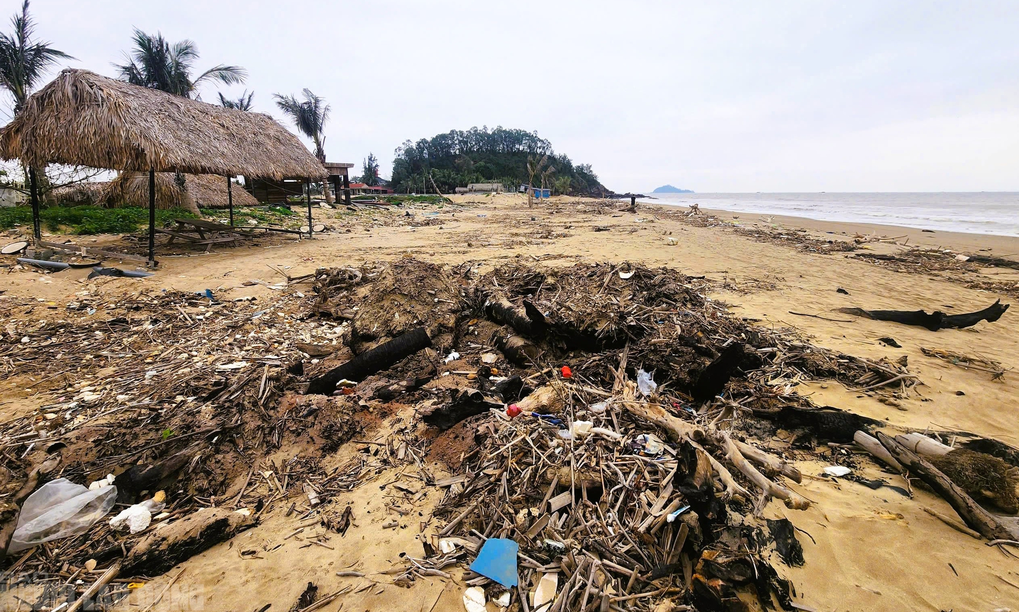 Sắp vào hè, bãi biển nổi tiếng ở Thanh Hóa vẫn ngổn ngang - Ảnh 14