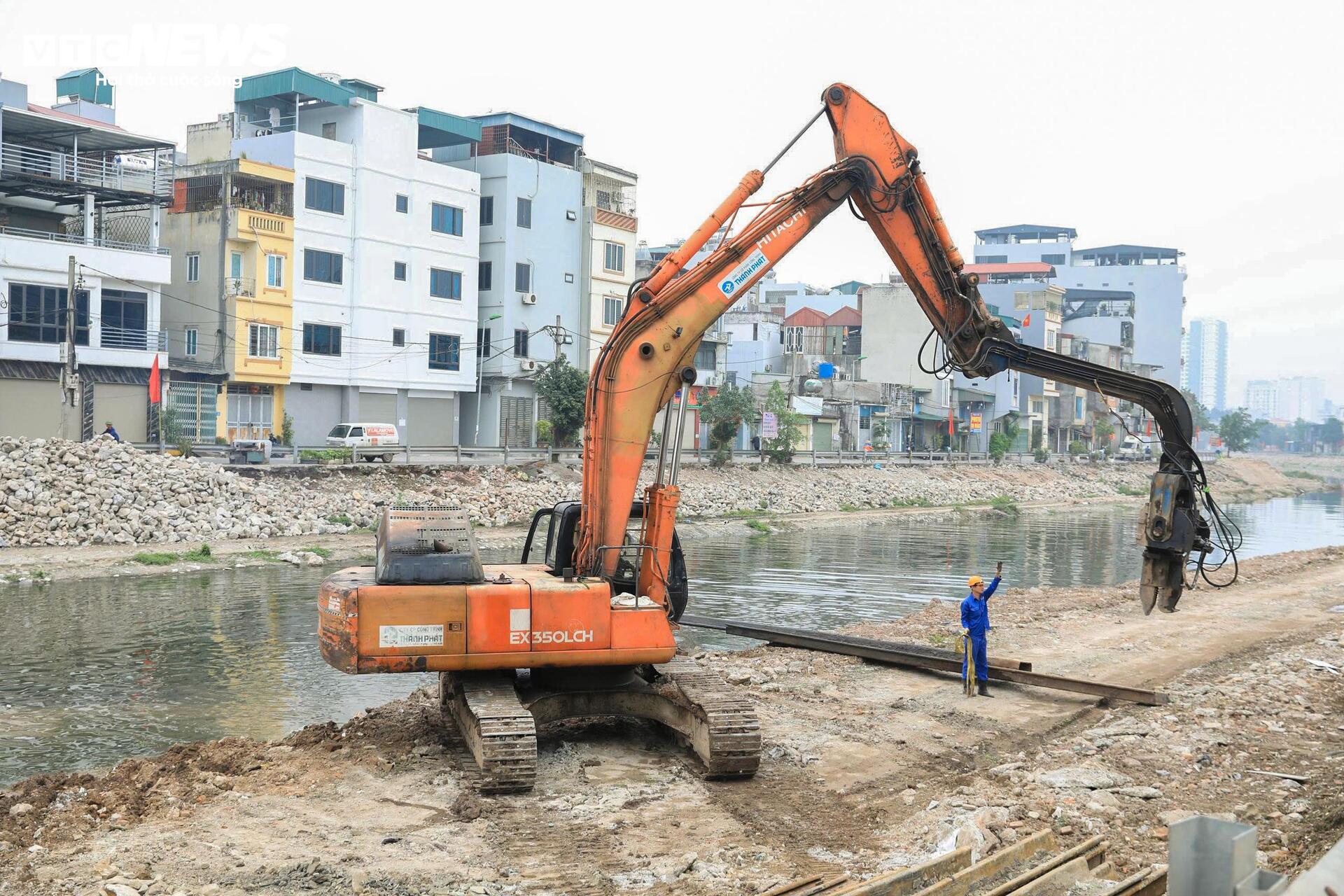 Toàn cảnh công trình cải tạo hạ lưu sông Kim Ngưu gần 700 tỷ đồng sắp cán đích - Ảnh 5
