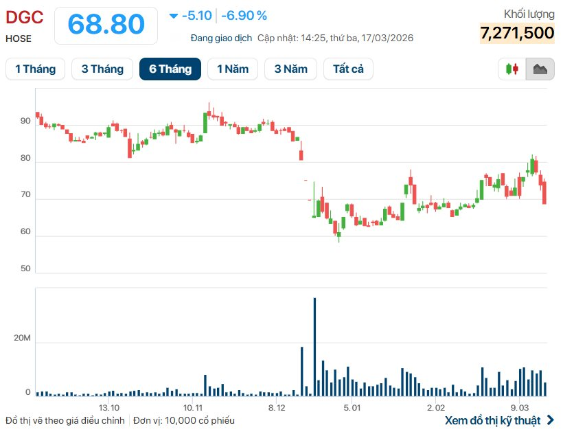 Cổ phiếu Hóa chất Đức Giang bị bán tháo - Ảnh 1