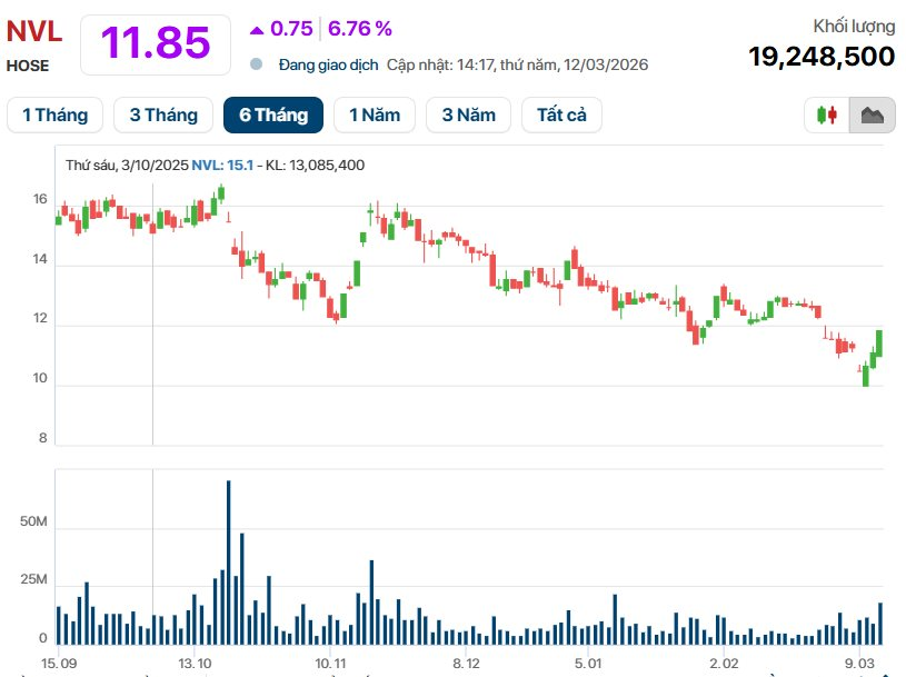 Cổ phiếu Novaland "có biến" - Ảnh 1