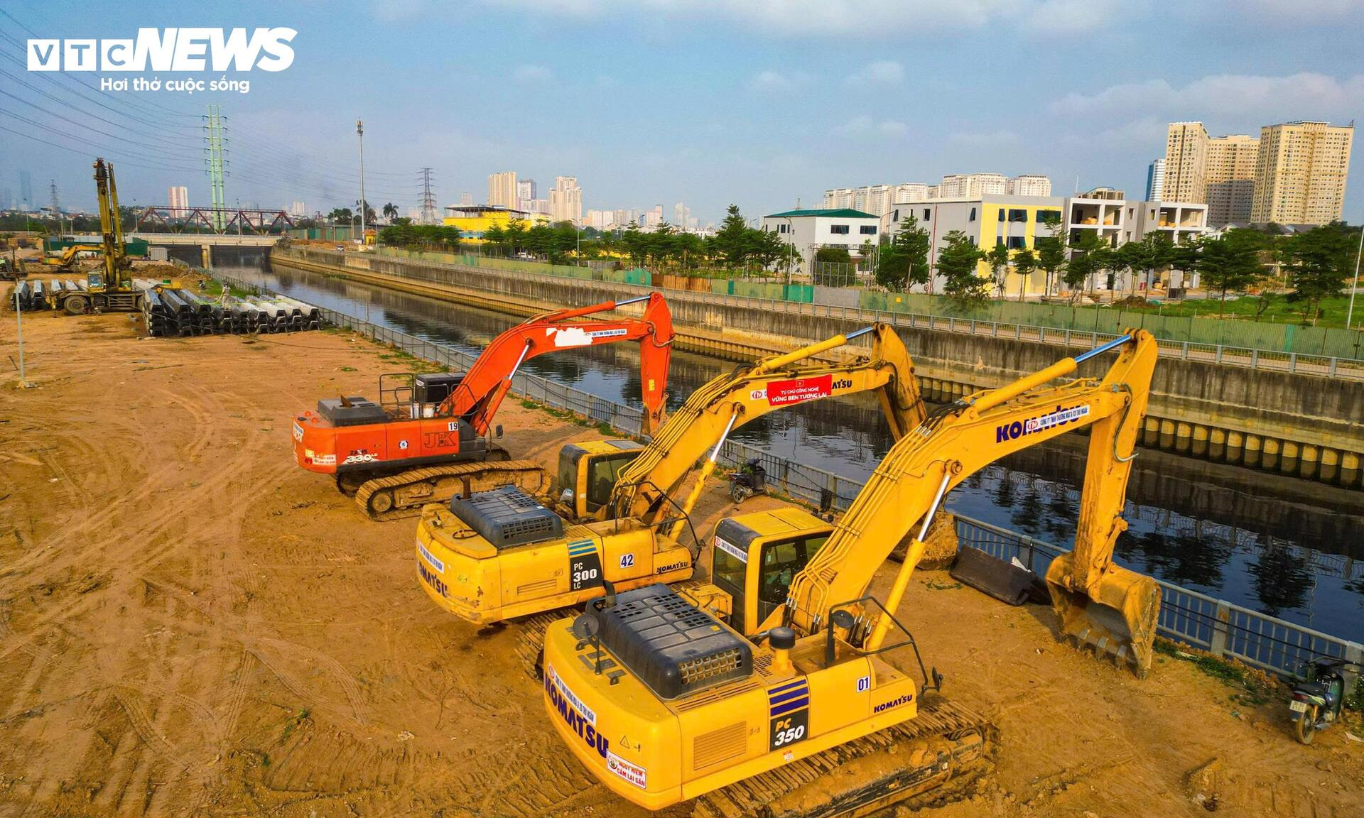 Cận cảnh cụm dự án hồ điều hoà 25ha hơn 1.100 tỷ đồng chống ngập phía Tây Hà Nội - Ảnh 11