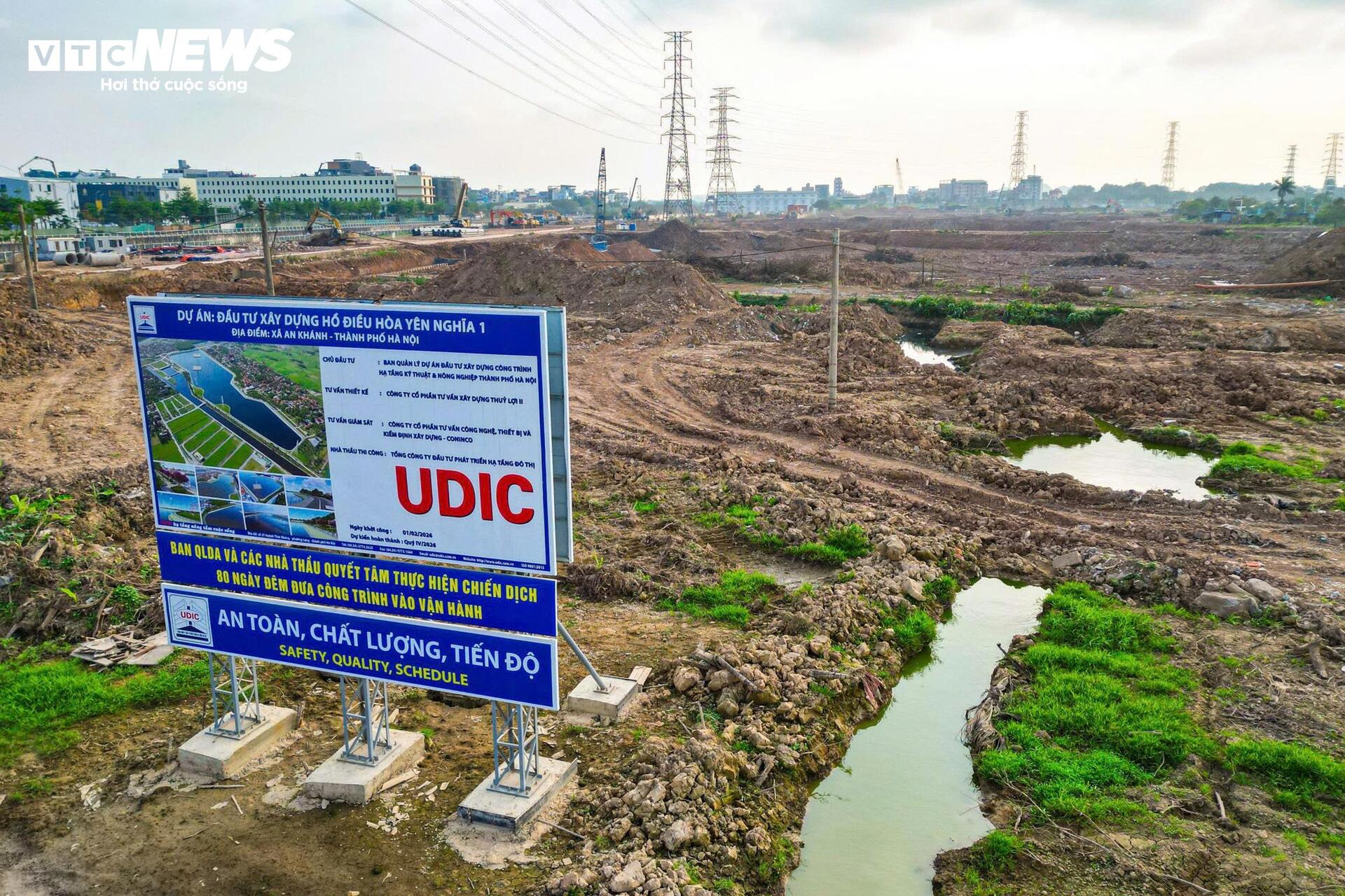 Cận cảnh cụm dự án hồ điều hoà 25ha hơn 1.100 tỷ đồng chống ngập phía Tây Hà Nội - Ảnh 3