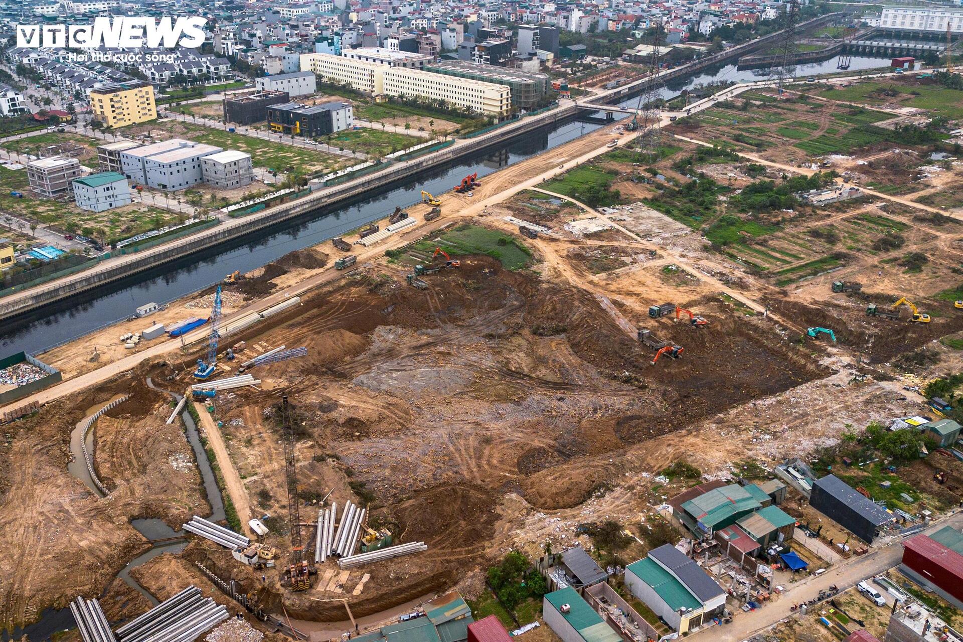 Cận cảnh cụm dự án hồ điều hoà 25ha hơn 1.100 tỷ đồng chống ngập phía Tây Hà Nội - Ảnh 13