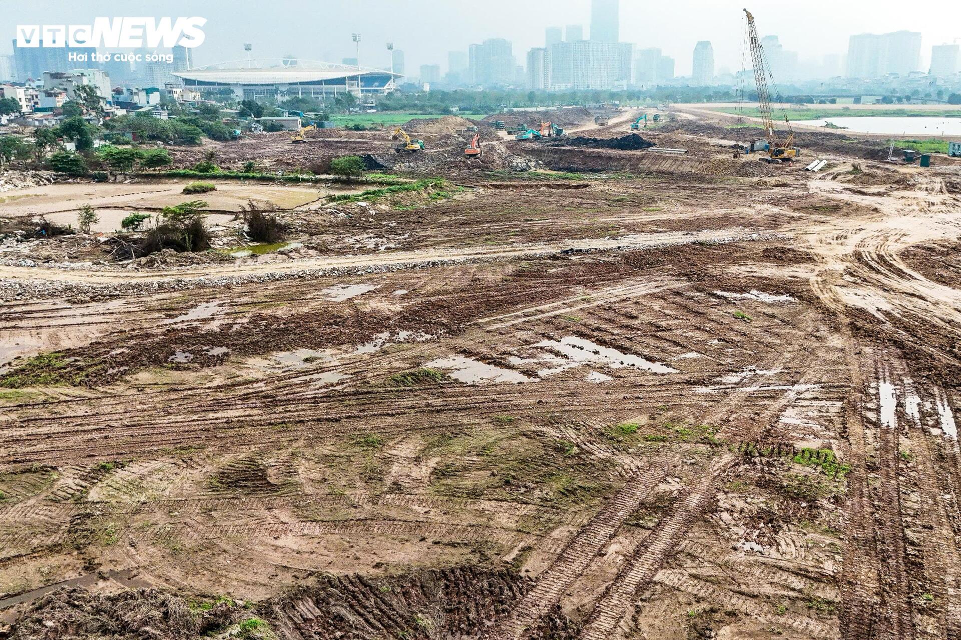 Tăng tốc thi công dự án hồ điều hòa 800 tỷ đồng gần sân Mỹ Đình - Ảnh 13