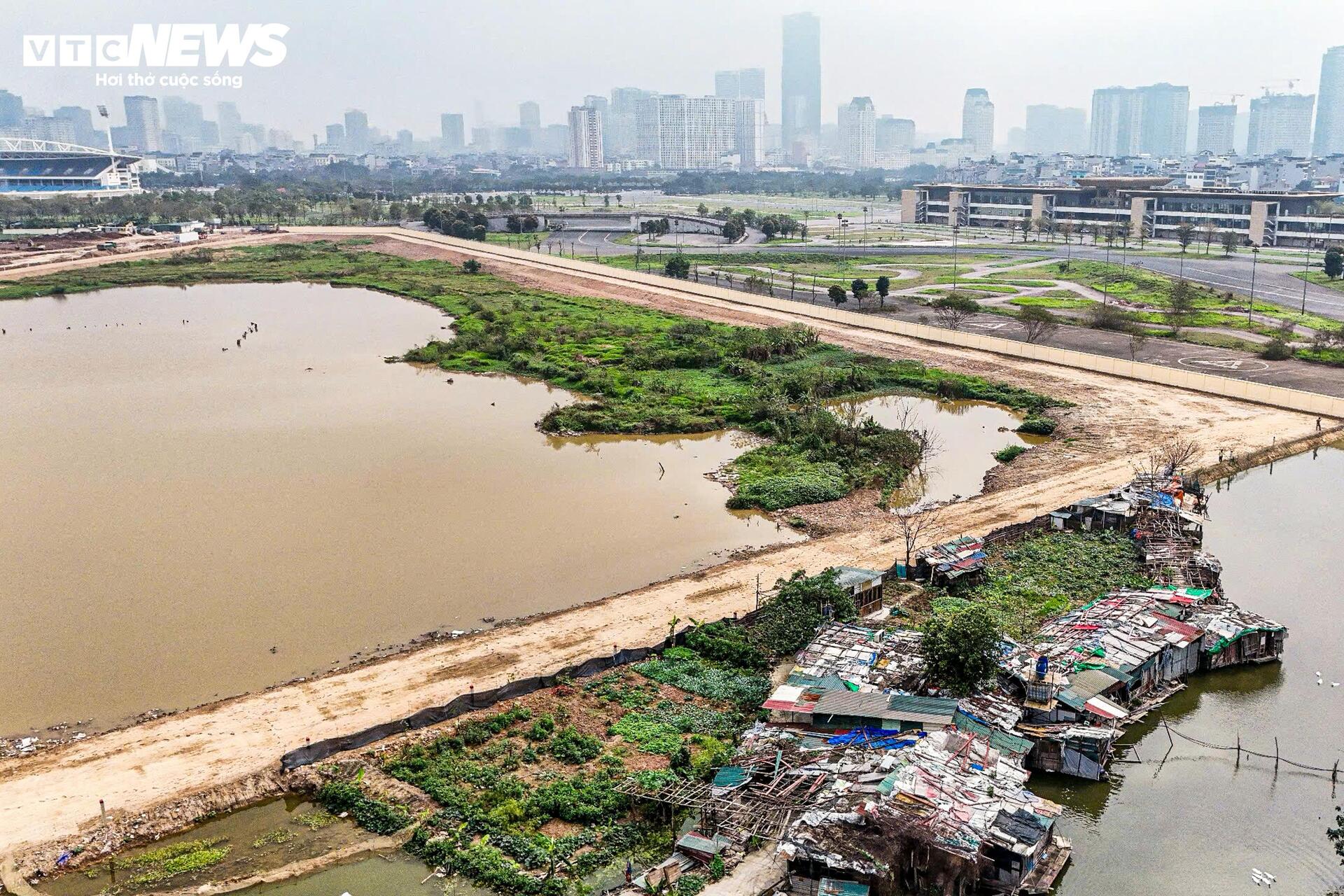 Tăng tốc thi công dự án hồ điều hòa 800 tỷ đồng gần sân Mỹ Đình - Ảnh 1
