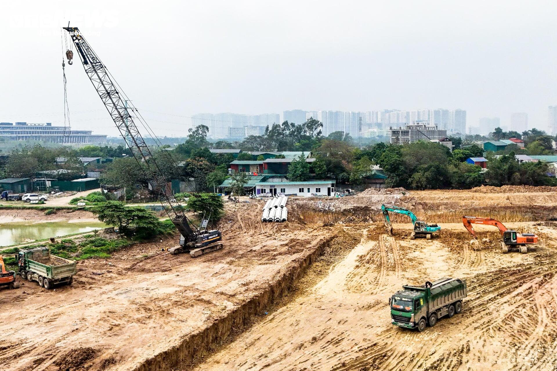 Tăng tốc thi công dự án hồ điều hòa 800 tỷ đồng gần sân Mỹ Đình - Ảnh 4