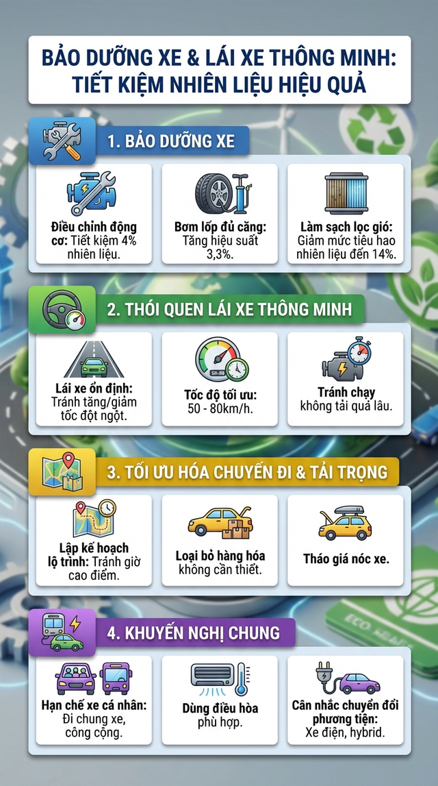 Cách tiết kiệm xăng dầu hiệu quả, giảm chi phí đi lại mỗi ngày - Ảnh 1