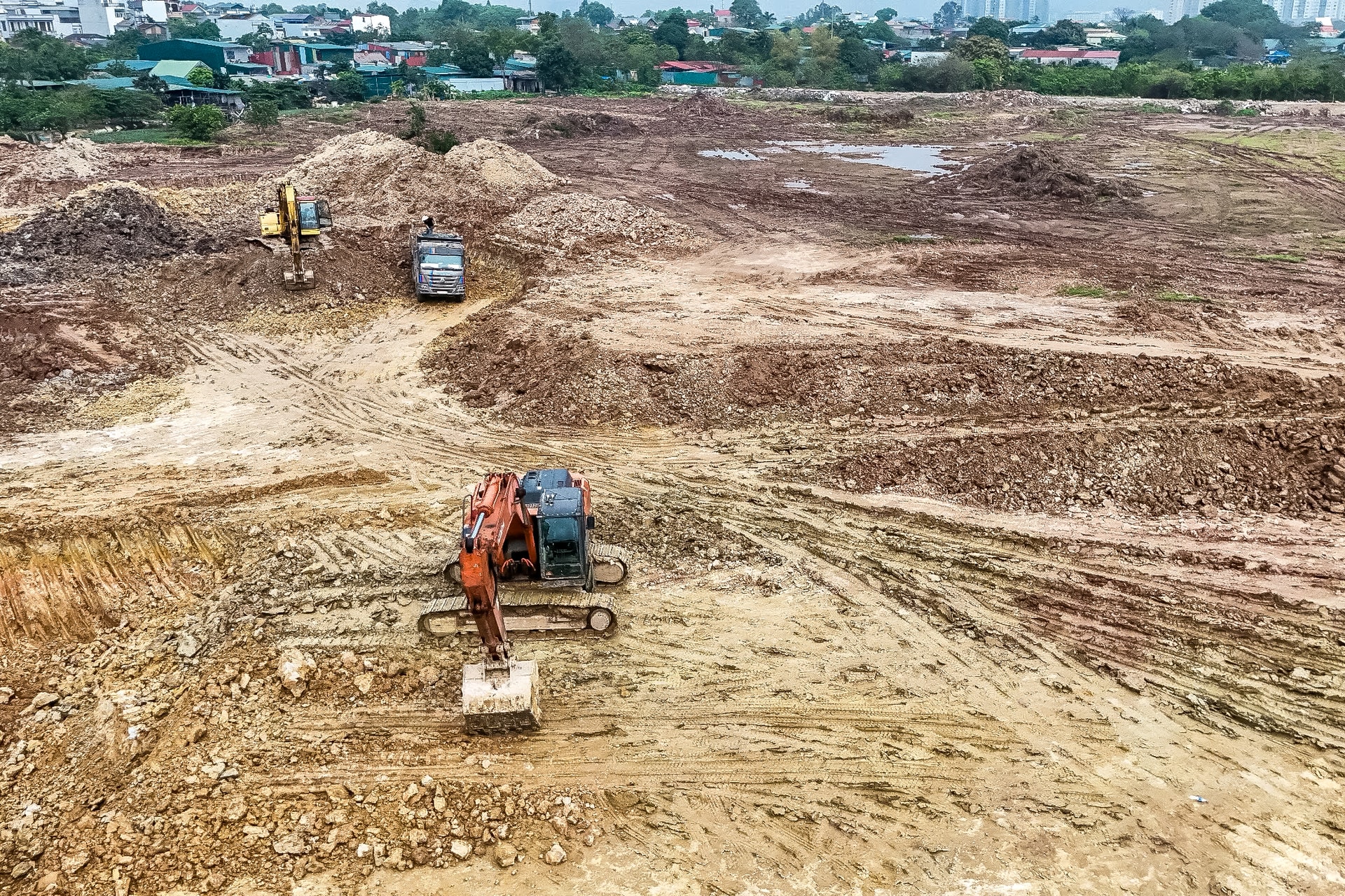 Cận cảnh đại công trường hồ điều hòa Phú Đô 800 tỷ đồng - Ảnh 7