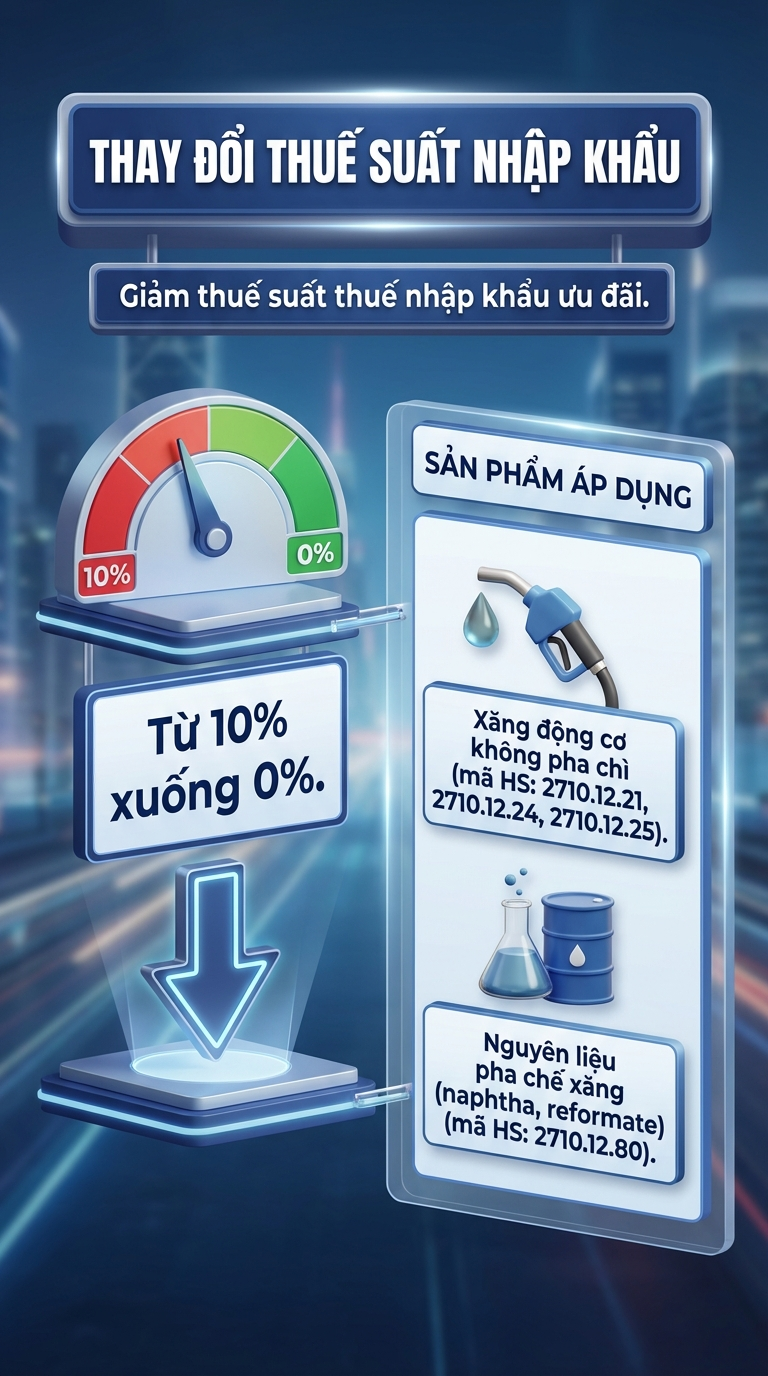 Thuế nhập khẩu xăng dầu đồng loạt giảm nóng về 0%: Cụ thể những loại nào được giảm? - Ảnh 1