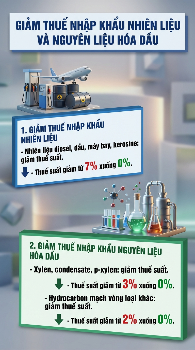 Thuế nhập khẩu xăng dầu đồng loạt giảm nóng về 0%: Cụ thể những loại nào được giảm? - Ảnh 2