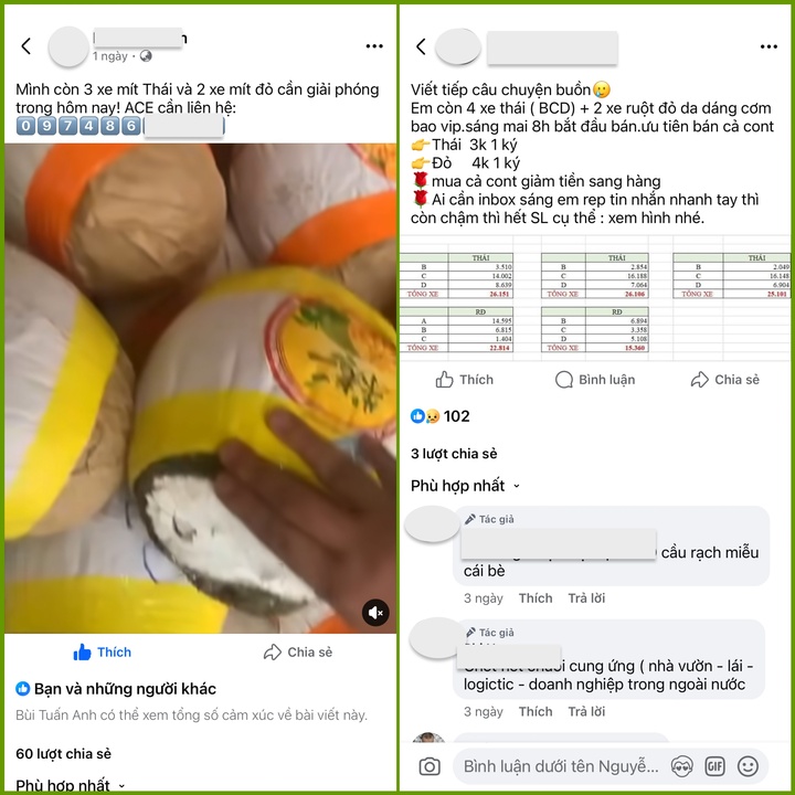 Mít không xuất khẩu được quay đầu bán lẻ, giá rẻ chưa từng có - Ảnh 3