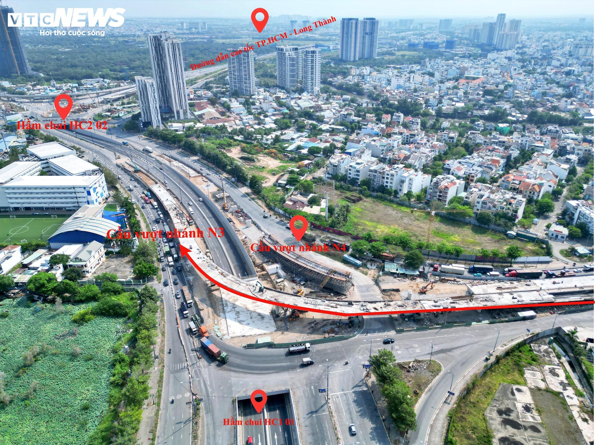 Cận cảnh dự án nút giao hiện đại bậc nhất TP.HCM sau nhiều lần chậm tiến độ - Ảnh 7