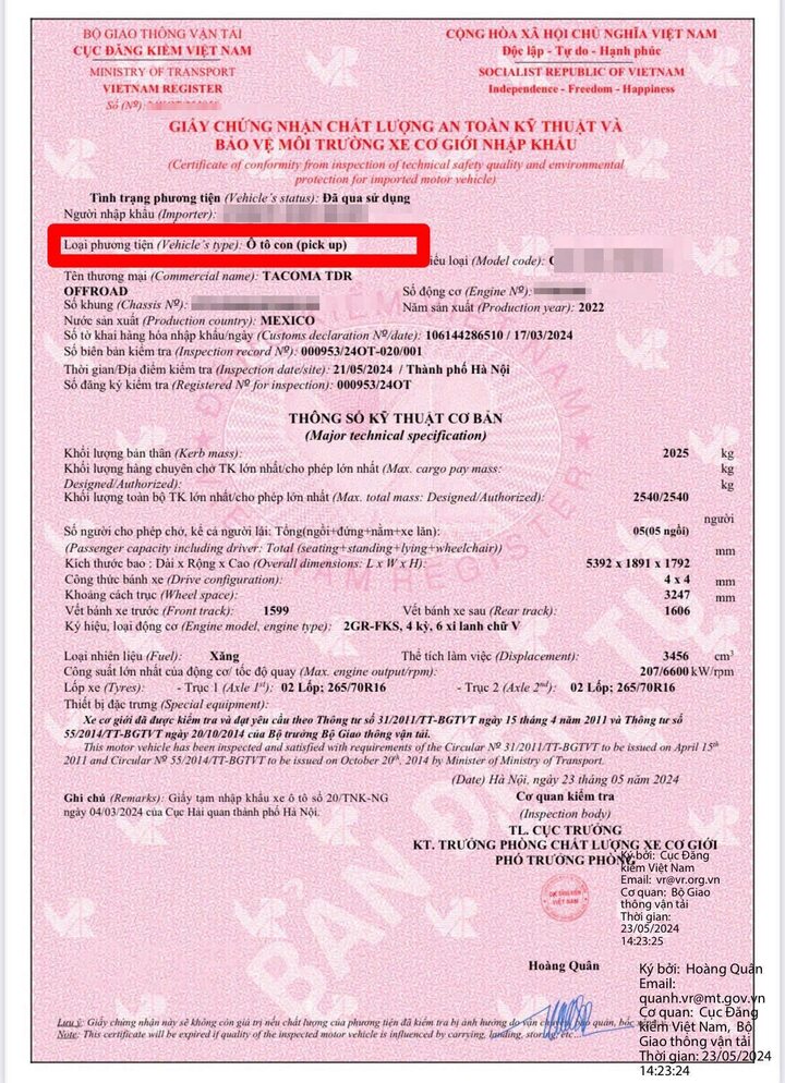 Cục CSGT hướng dẫn phân biệt xe bán tải là xe con hay xe tải - Ảnh 3