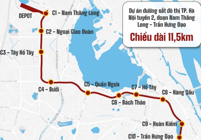 Metro số 2: "Trục xương sống" thúc đẩy giá trị bất động sản Tây Hồ Tây - Ảnh 1