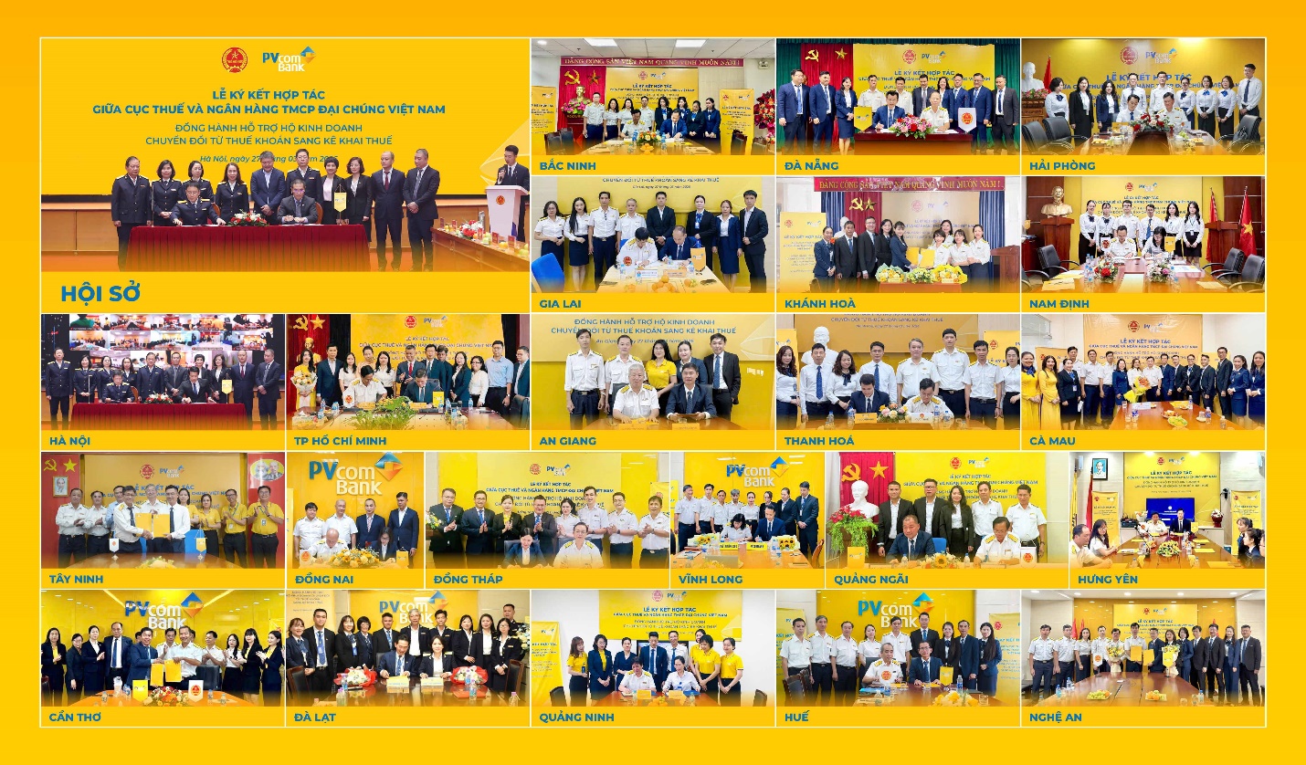 PVcomBank ký kết hợp tác với Cục Thuế: Từ hôm nay Hộ kinh doanh tại 22 địa phương được hỗ trợ kê khai thuế, miễn phí quản trị dòng tiền và nhận hàng loạt ưu đãi thiết thực - Ảnh 1