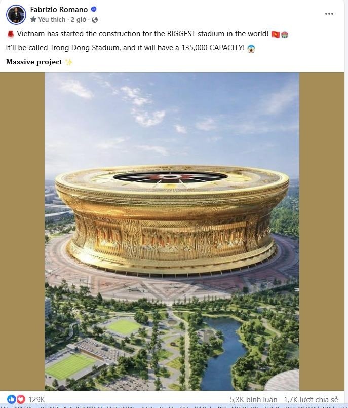 Báo quốc tế: Việt Nam xây sân vận động 135.000 chỗ ngồi lớn nhất thế giới, vượt nhiều "siêu sân" toàn cầu - Ảnh 1