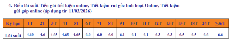 Bốn ngân hàng lớn đồng loạt tăng lãi suất tiết kiệm trong tháng 3 - Ảnh 5
