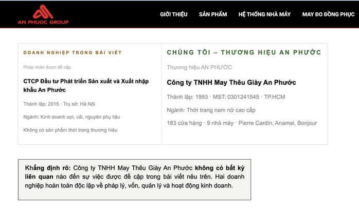 Công ty vừa bị ngân hàng thu giữ tài sản có phải chủ thương hiệu thời trang An Phước? - Ảnh 1