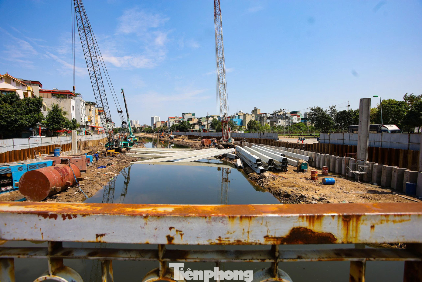 Hình ảnh đại công trường dự án chống ngập khẩn cấp ở Hà Nội - Ảnh 3