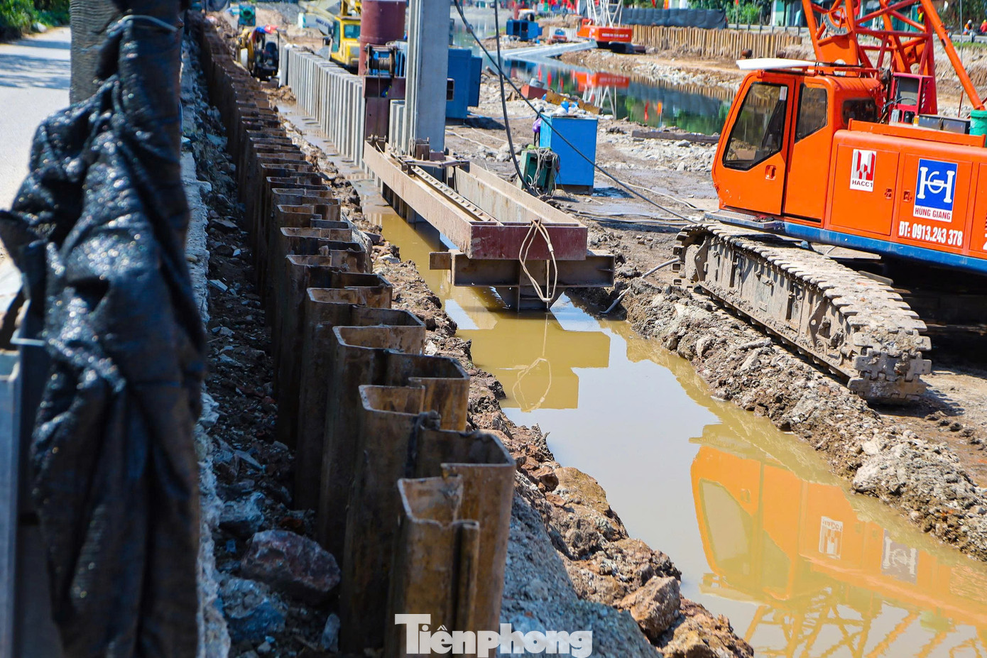 Hình ảnh đại công trường dự án chống ngập khẩn cấp ở Hà Nội - Ảnh 6