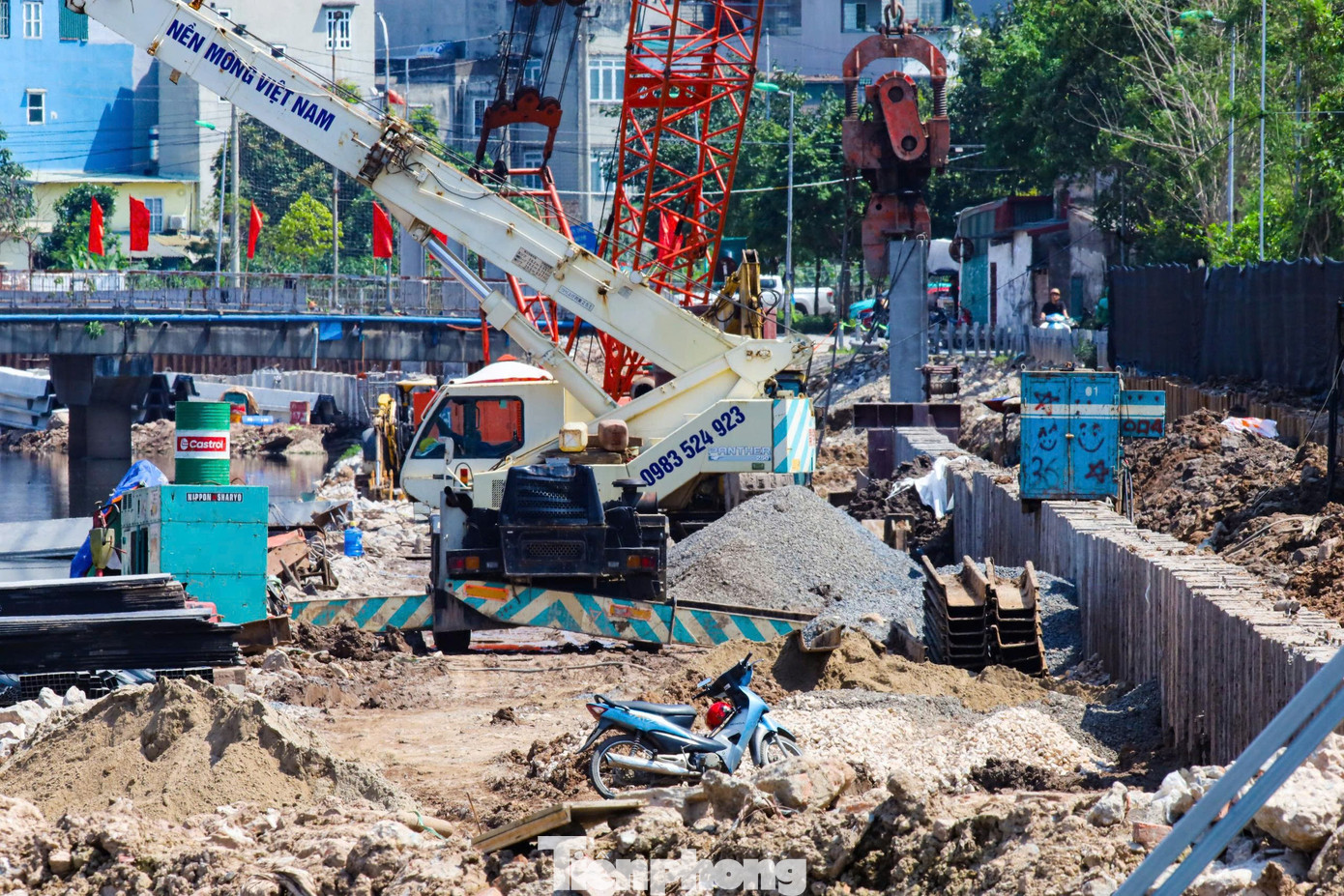 Hình ảnh đại công trường dự án chống ngập khẩn cấp ở Hà Nội - Ảnh 9
