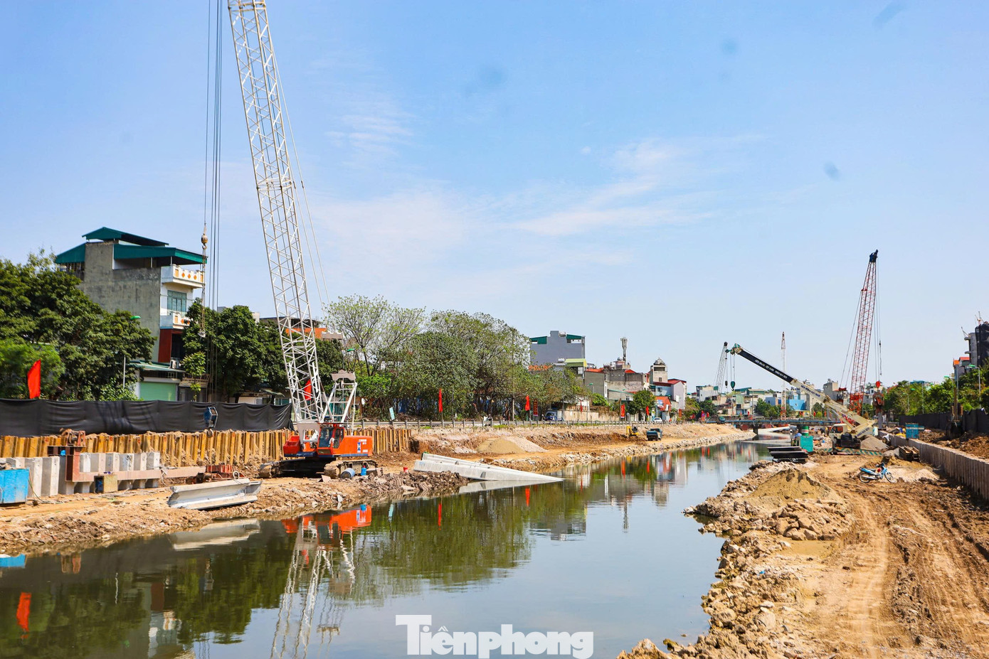 Hình ảnh đại công trường dự án chống ngập khẩn cấp ở Hà Nội - Ảnh 4