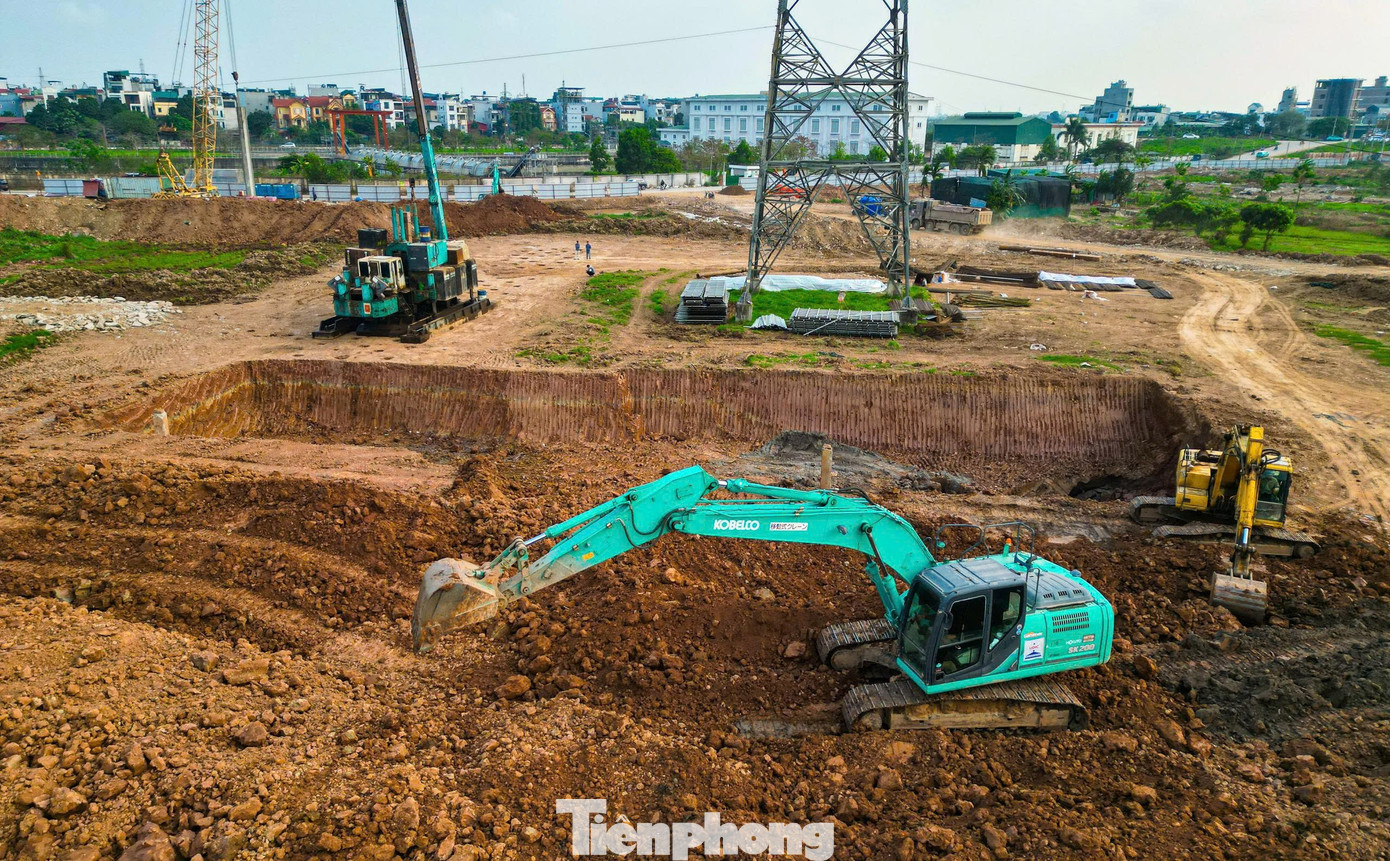 Cận cảnh dự án hồ điều hòa 858 tỷ đồng giải cứu 'rốn ngập' phía Tây Hà Nội - Ảnh 6