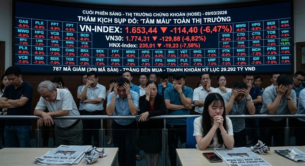 Sáng 9-3, hơn 300 cổ phiếu giảm sàn, nhà đầu tư làm gì để bảo vệ tài sản? - Ảnh 1