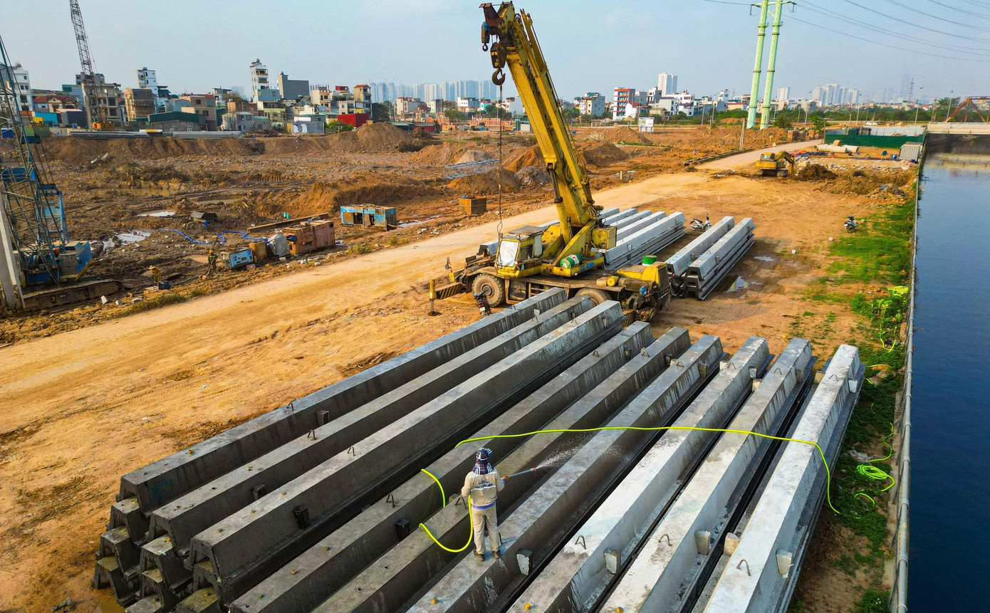 Cận cảnh dự án hồ điều hòa 858 tỷ đồng giải cứu 'rốn ngập' phía Tây Hà Nội - Ảnh 7