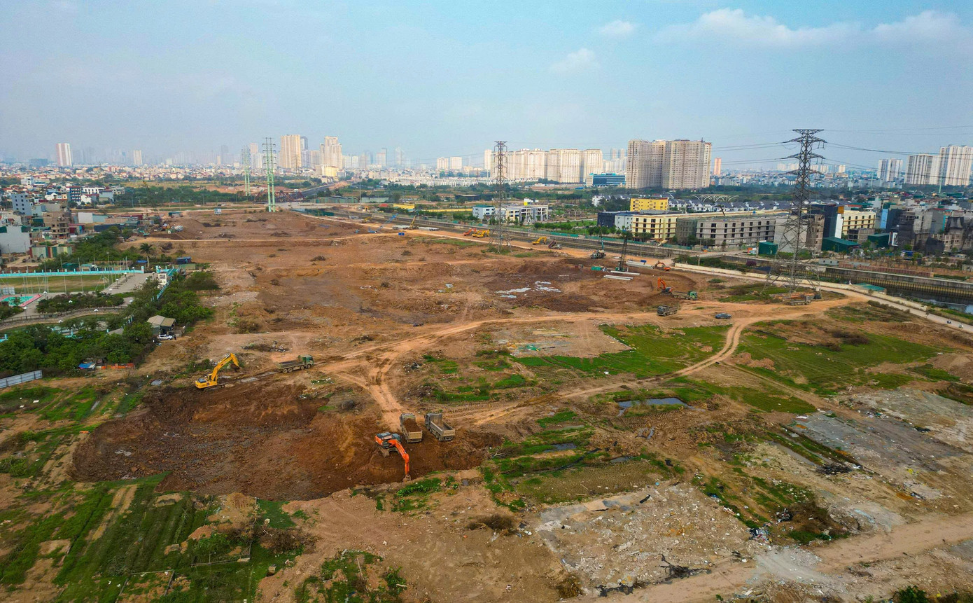 Cận cảnh dự án hồ điều hòa 858 tỷ đồng giải cứu 'rốn ngập' phía Tây Hà Nội - Ảnh 3