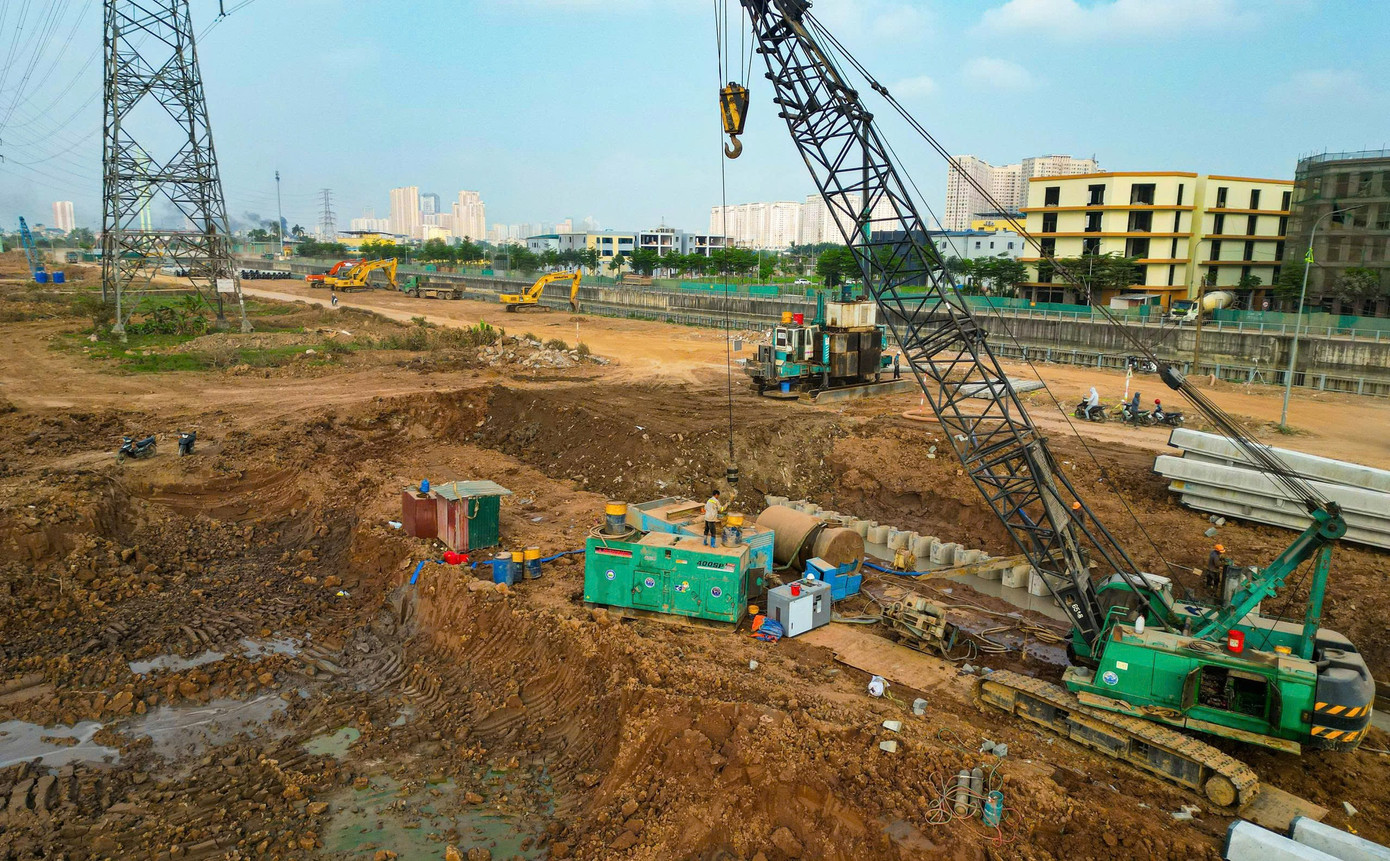 Cận cảnh dự án hồ điều hòa 858 tỷ đồng giải cứu 'rốn ngập' phía Tây Hà Nội - Ảnh 2