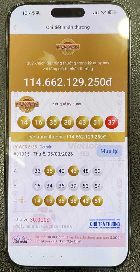 Kiên trì mua Vietlott 5 năm, trúng hơn 114 tỉ đồng - Ảnh 2