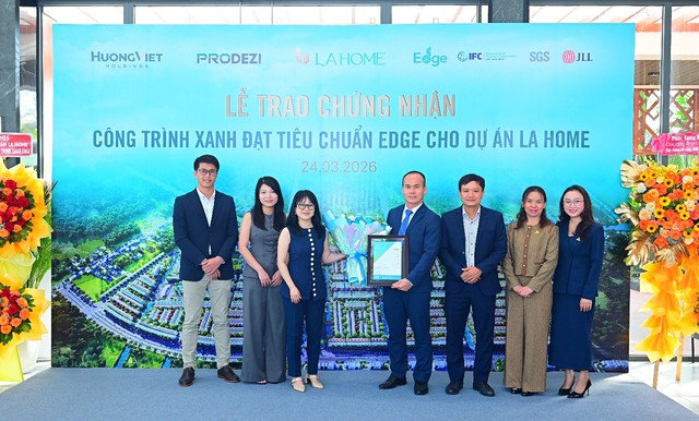 LA Home nhận chứng chỉ xanh EDGE, khẳng định tiêu chuẩn phát triển bền vững - Ảnh 1
