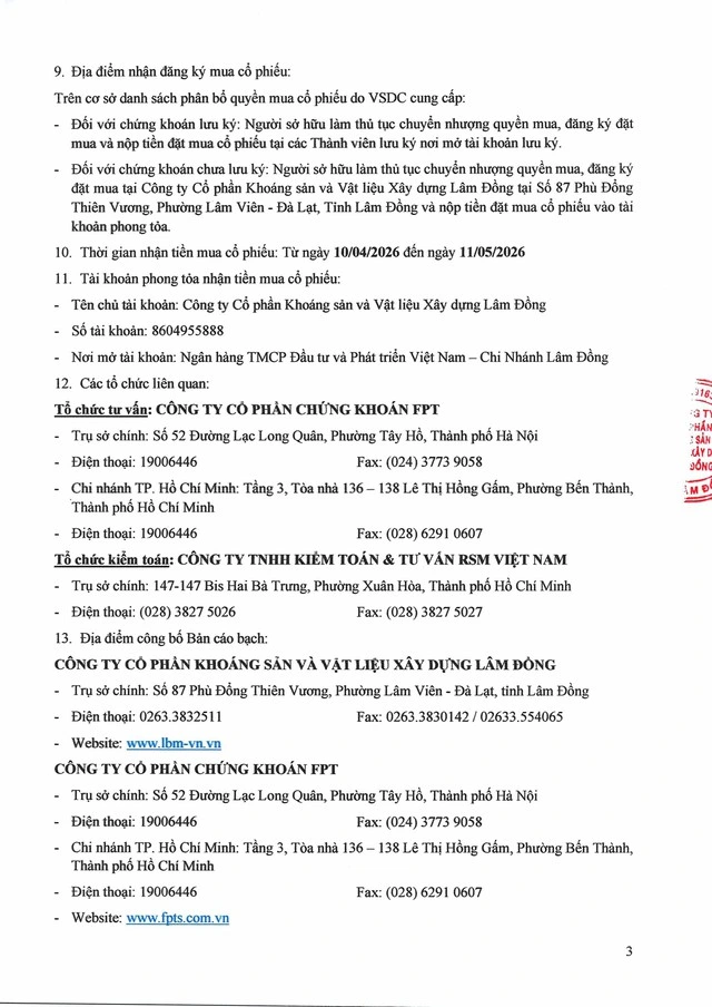Thông báo chào bán cổ phiếu ra công chúng (kỳ 1) - Ảnh 3