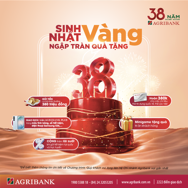 Agribank tri ân khách hàng với chuỗi ưu đãi ‘khủng’ nhân dịp 38 năm thành lập - Ảnh 3