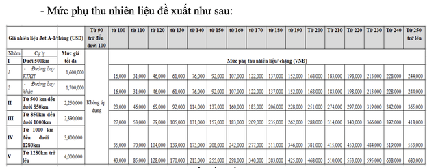 Đề xuất phụ thu nhiên liệu vé máy bay nội địa, giá cao nhất 4,68 triệu đồng/vé - Ảnh 2