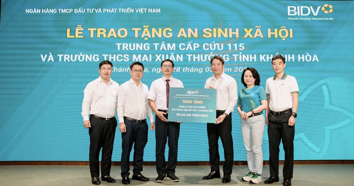 BIDV trao 1 tỉ đồng cho chương trình an sinh xã hội địa bàn tỉnh Khánh Hòa