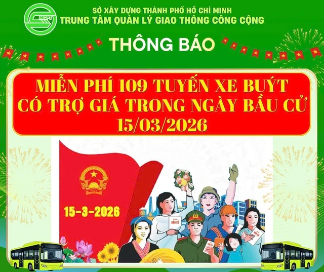 TP.HCM miễn phí xe buýt và metro đưa cử tri đi bầu cử - Ảnh 1