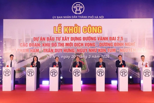 Hà Nội khởi công 3 đoạn tuyến, khép kín đường Vành đai 2,5 - Ảnh 1
