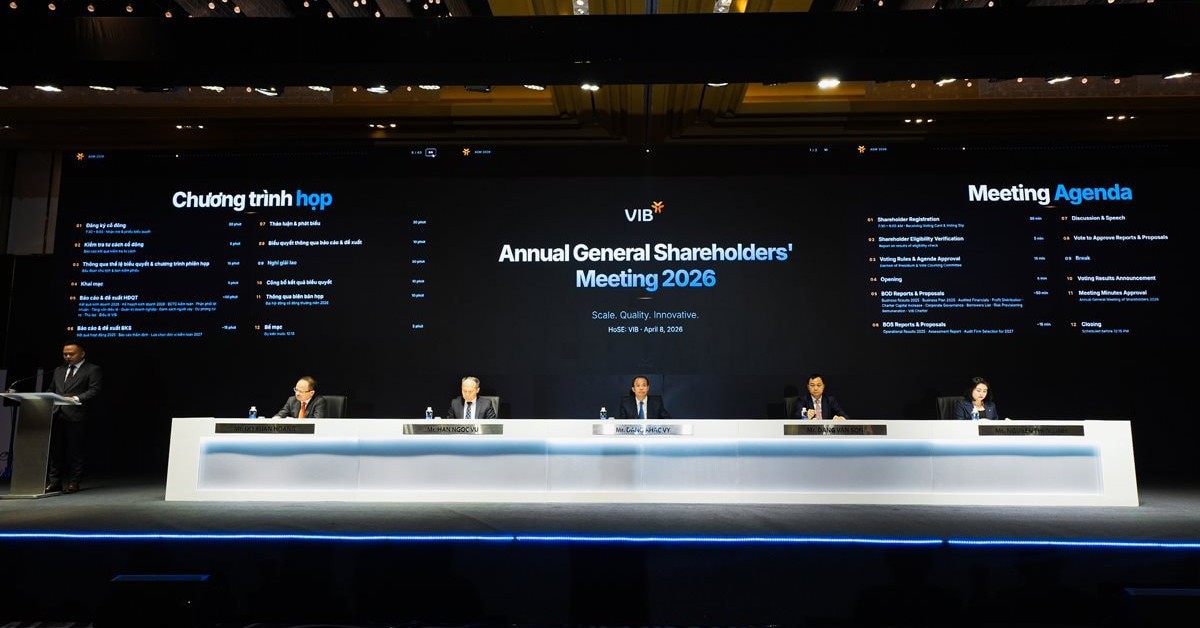 ĐHCĐ VIB: Dự kiến chia cổ tức tiền mặt và CP thưởng tổng 19%, trong đó 9% bằng tiền mặt; đặt mục tiêu dẫn đầu thị trường thẻ trong 3 năm tới