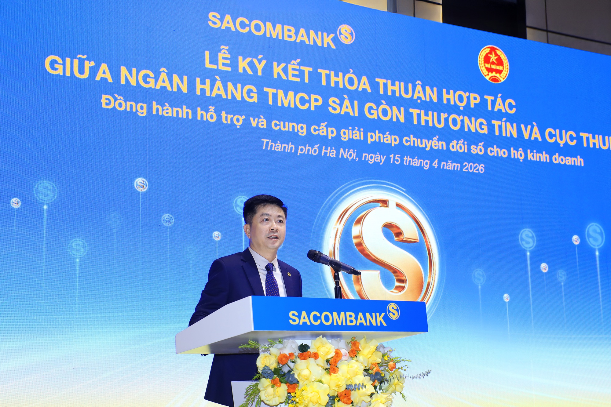 SACOMBANK hợp tác với Cục Thuế triển khai giải pháp hỗ trợ hàng triệu hộ kinh doanh trên toàn quốc - Ảnh 1