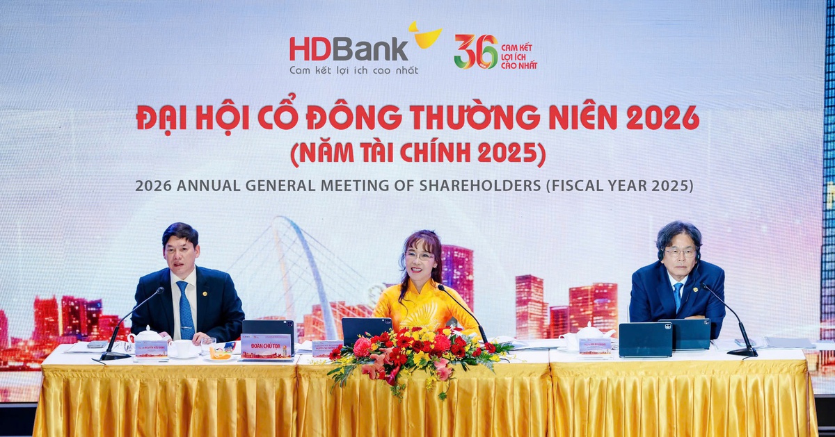 ĐHCĐ HDBank: Bước vào chu kỳ tăng trưởng mới, kế hoạch lợi nhuận năm 2026 tăng trên 40%
