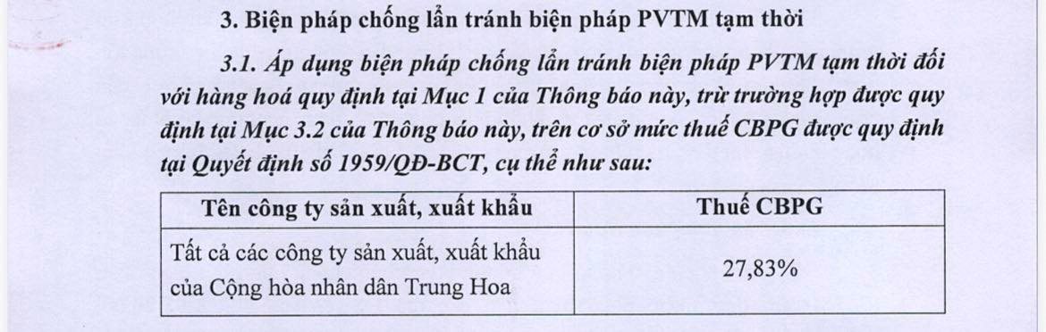 NÓNG: Việt Nam áp thuế chống bán phá giá 27,83% với thép HRC khổ rộng từ Trung Quốc - Ảnh 1