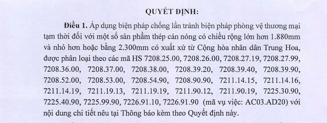 NÓNG: Việt Nam áp thuế chống bán phá giá 27,83% với thép HRC khổ rộng từ Trung Quốc - Ảnh 2