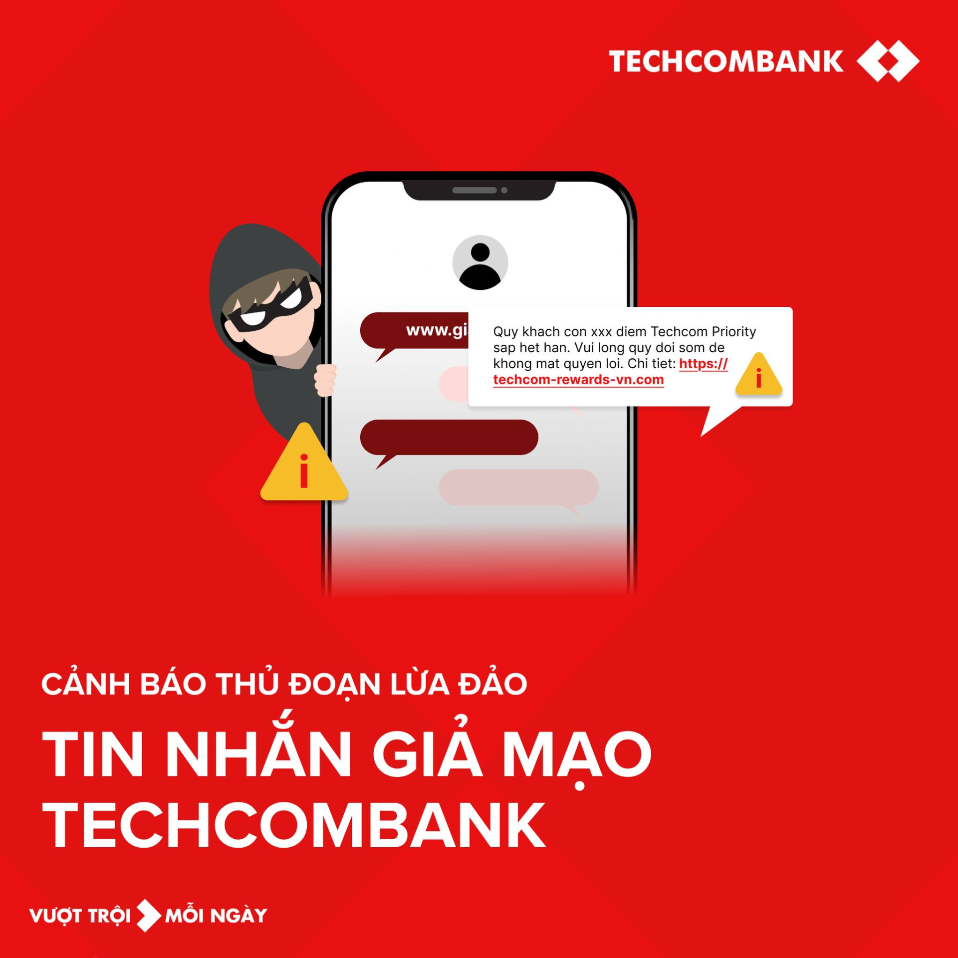 Techcombank cảnh báo đến người nhận được tin nhắn này - Ảnh 1